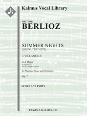 Summer Nights, Op. 7 (Les nuits d'été): 1. Villanelle (original key of A)
