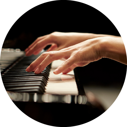 Person playing piano